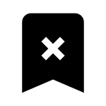 Bookmark Cross Fill SVG Icon